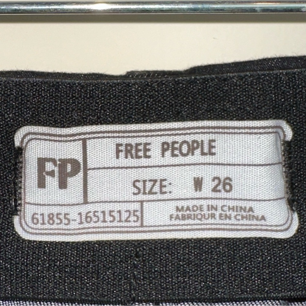 Free People Jeans Womens 26 Black Pull On Kick Flare Bell Bottoms Denim Stretch - Picture 2 of 8